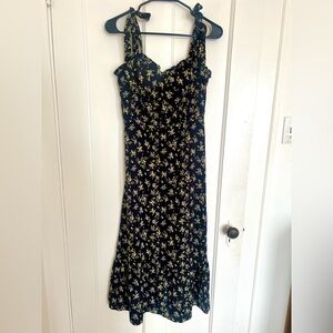OPT Floral Black & Yellow Dress